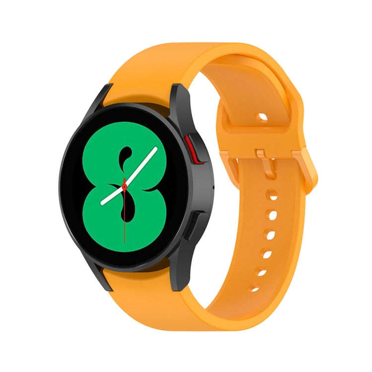 For Samsung Galaxy Watch6 / 6 Classic JUNSUNMAY Solid Color Silicone Adjustable Watch Band(Orange)