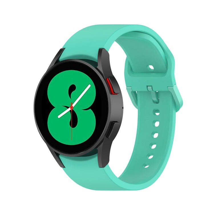 For Samsung Galaxy Watch6 / 6 Classic JUNSUNMAY Solid Color Silicone Adjustable Watch Band(Cyan)