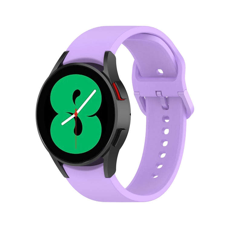 For Samsung Galaxy Watch6 / 6 Classic JUNSUNMAY Solid Color Silicone Adjustable Watch Band(Purple)