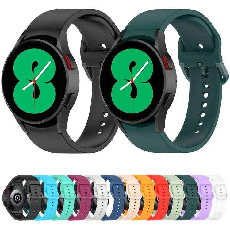 For Samsung Galaxy Watch6 / 6 Classic JUNSUNMAY Solid Color Silicone Adjustable Watch Band(White)
