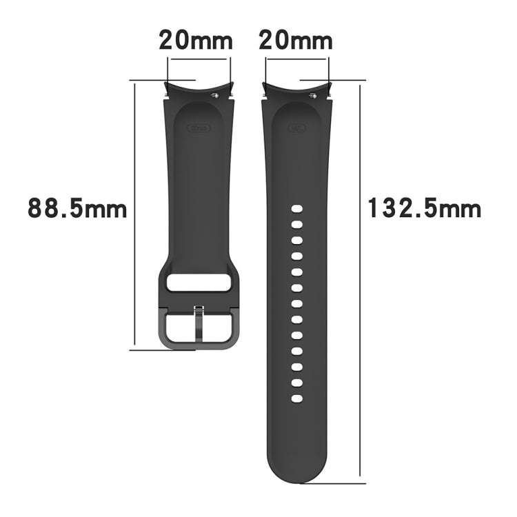 For Samsung Galaxy Watch6 / 6 Classic JUNSUNMAY Solid Color Silicone Adjustable Watch Band(White)