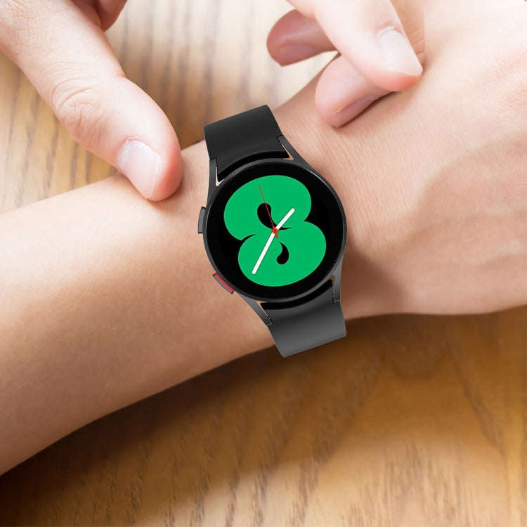 For Samsung Galaxy Watch6 / 6 Classic JUNSUNMAY Solid Color Silicone Adjustable Watch Band(White)