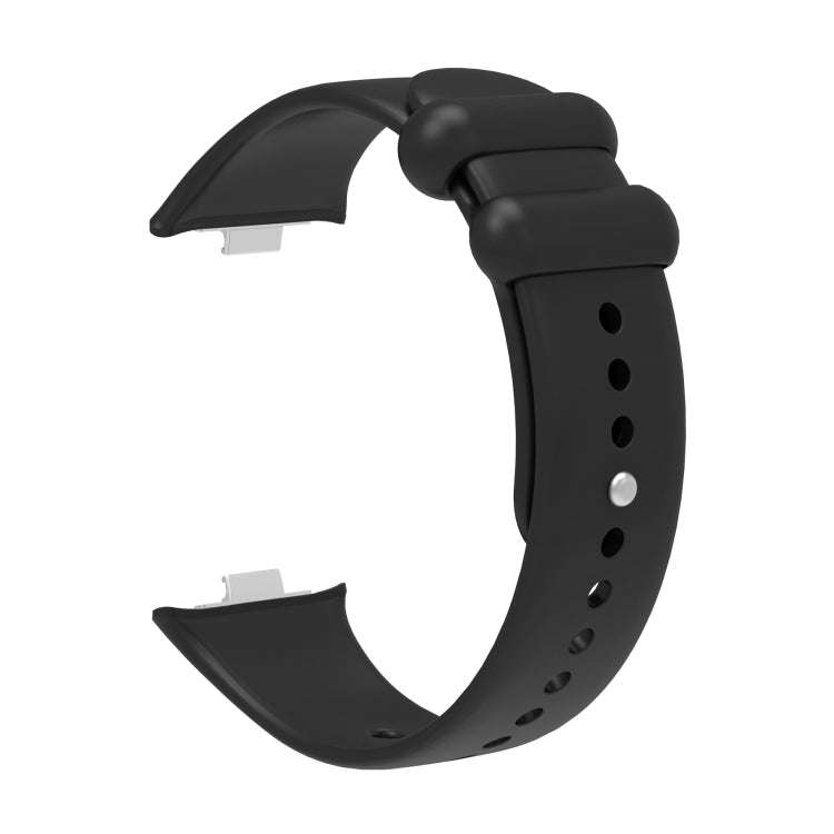 For Xiaomi Smart Band 9 Pro / 8 Pro Solid Color Reverse Buckle Silicone Watch Band(Black)
