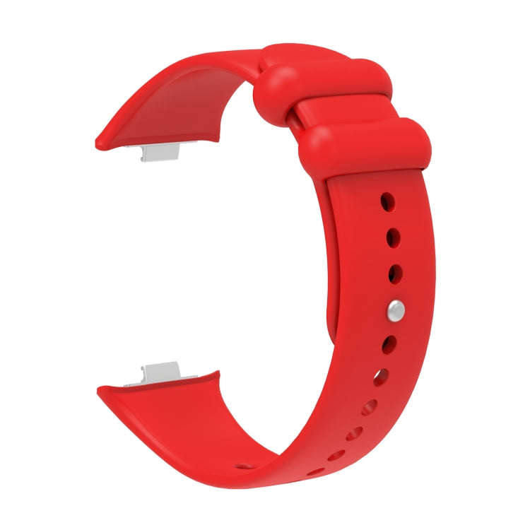 For Xiaomi Smart Band 9 Pro / 8 Pro Solid Color Reverse Buckle Silicone Watch Band(Red)