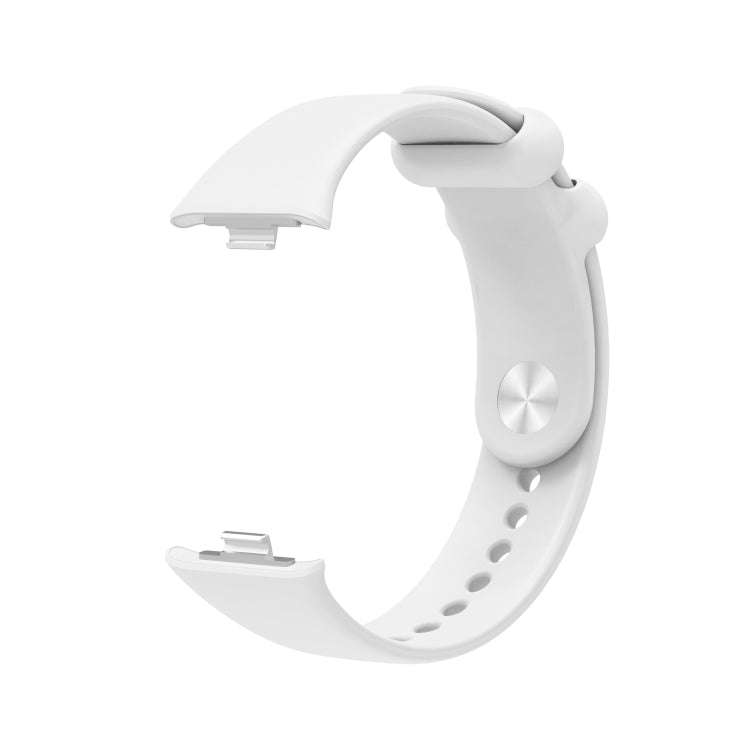 For Xiaomi Smart Band 9 Pro / 8 Pro Solid Color Reverse Buckle Silicone Watch Band(White)