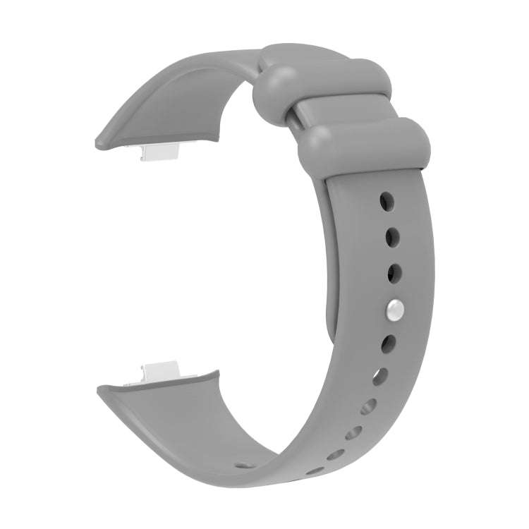 For Xiaomi Smart Band 9 Pro / 8 Pro Solid Color Reverse Buckle Silicone Watch Band(Gray)
