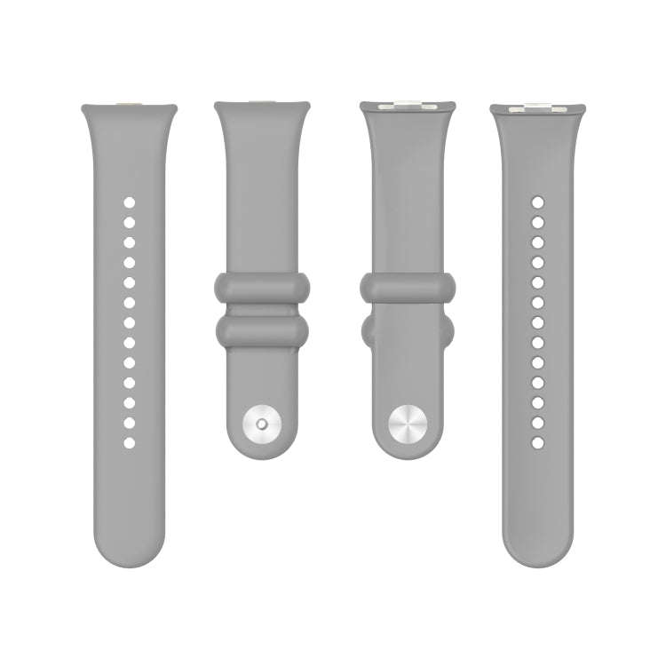 For Xiaomi Smart Band 9 Pro / 8 Pro Solid Color Reverse Buckle Silicone Watch Band(Gray)