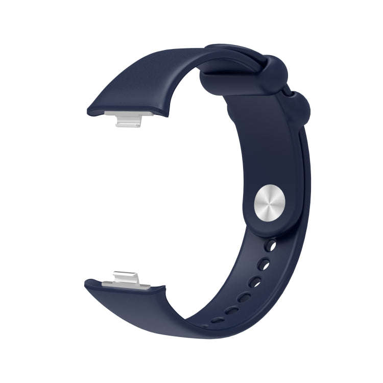 For Xiaomi Smart Band 9 Pro / 8 Pro Solid Color Reverse Buckle Silicone Watch Band(Midnight Blue)