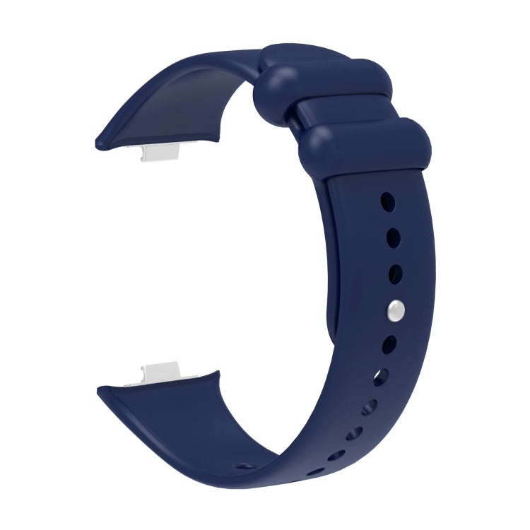 For Xiaomi Smart Band 9 Pro / 8 Pro Solid Color Reverse Buckle Silicone Watch Band(Midnight Blue)