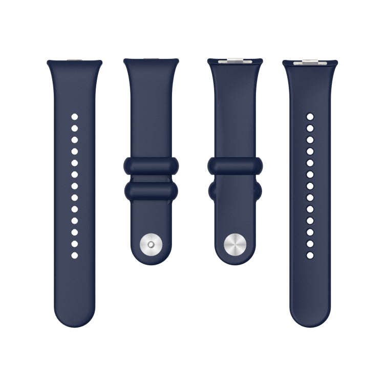 For Xiaomi Smart Band 9 Pro / 8 Pro Solid Color Reverse Buckle Silicone Watch Band(Midnight Blue)