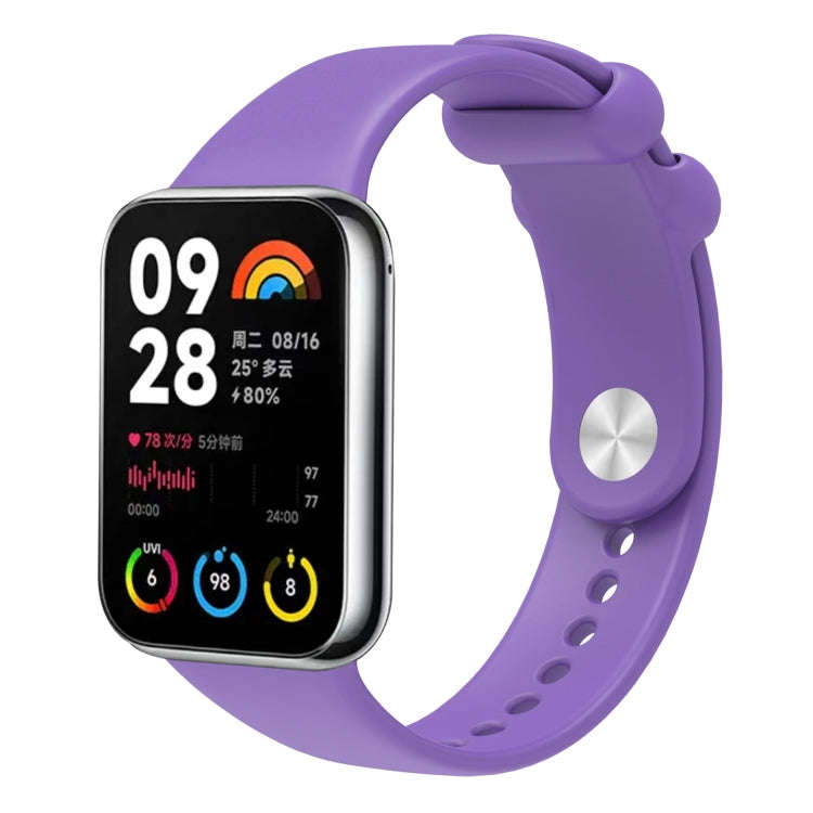For Xiaomi Smart Band 9 Pro / 8 Pro Solid Color Reverse Buckle Silicone Watch Band(Purple)