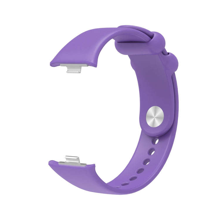 For Xiaomi Smart Band 9 Pro / 8 Pro Solid Color Reverse Buckle Silicone Watch Band(Purple)