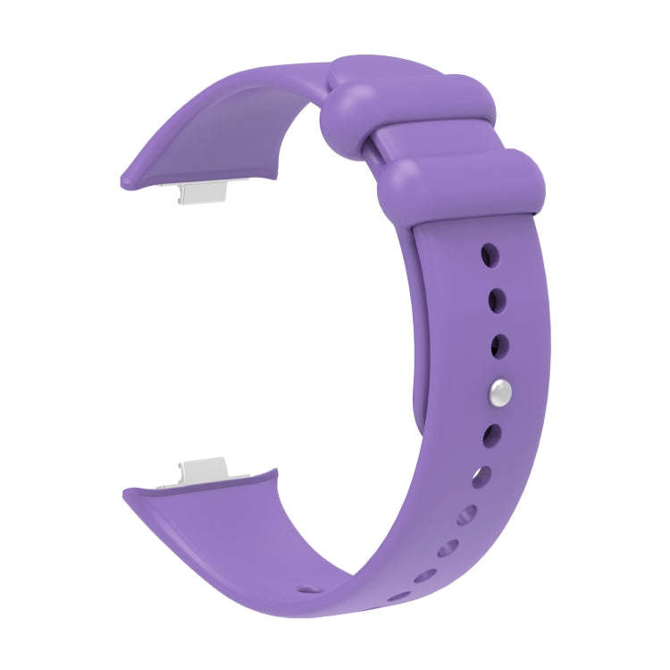 For Xiaomi Smart Band 9 Pro / 8 Pro Solid Color Reverse Buckle Silicone Watch Band(Purple)