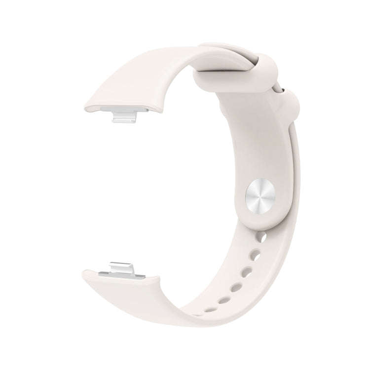 For Xiaomi Smart Band 9 Pro / 8 Pro Solid Color Reverse Buckle Silicone Watch Band(Starlight Color)