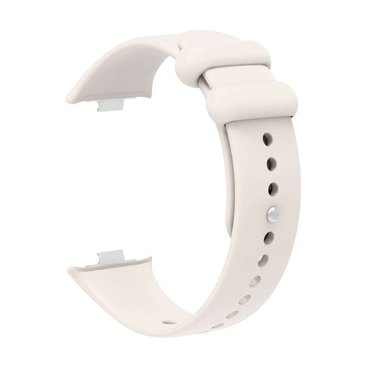 For Xiaomi Smart Band 9 Pro / 8 Pro Solid Color Reverse Buckle Silicone Watch Band(Starlight Color)