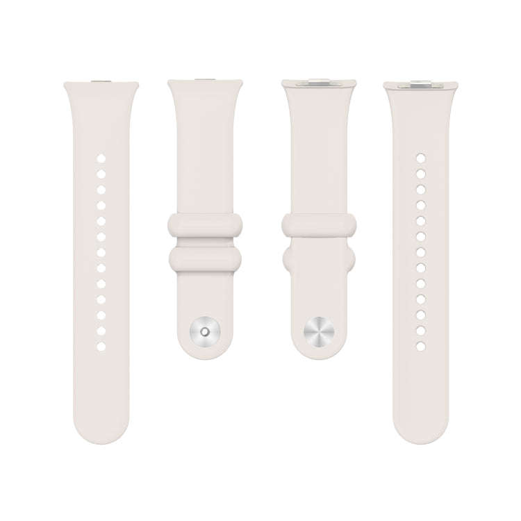For Xiaomi Smart Band 9 Pro / 8 Pro Solid Color Reverse Buckle Silicone Watch Band(Starlight Color)