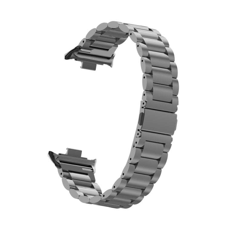 For Xiaomi Smart Band 9 Pro / 8 Pro Three Bead Metal Stainless Steel Watch Band(Black)