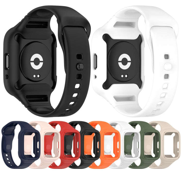 For Redmi Watch 3 Active Integrated Fully Enclosed Silicone Watch Band(Red)