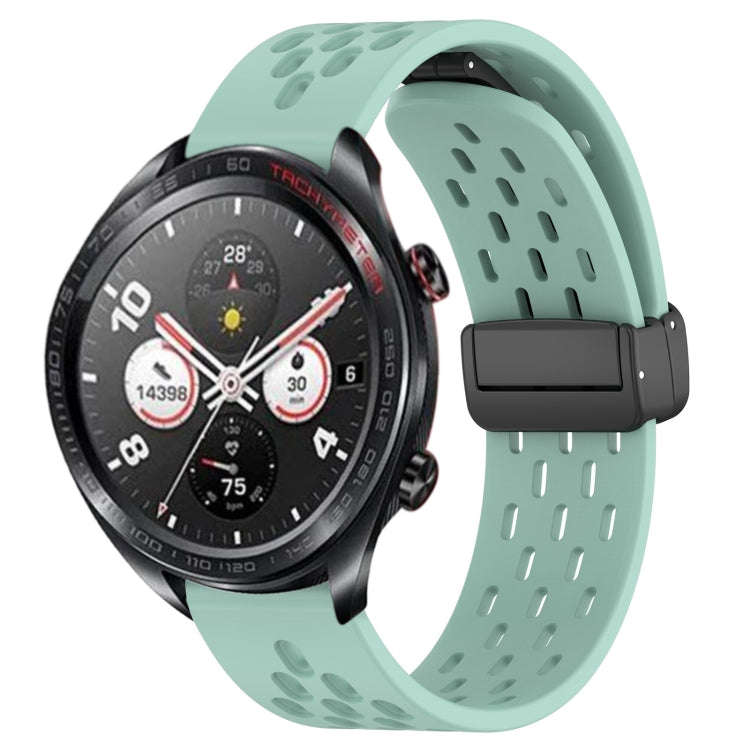 For Honor Watch Dream 22mm Folding Magnetic Clasp Silicone Watch Band(Teal)