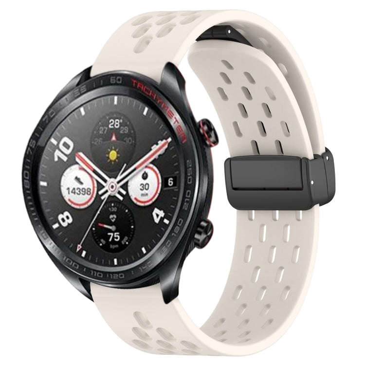 For Honor Watch Dream 22mm Folding Magnetic Clasp Silicone Watch Band(Starlight Color)