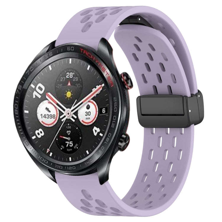 For Honor Watch Dream 22mm Folding Magnetic Clasp Silicone Watch Band(Purple)