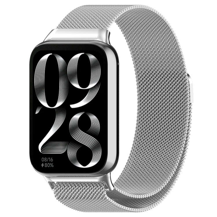 For Xiaomi Smart Band 9 Pro / 8 Pro Milan Magnetic Steel Mesh Watch Band(Silver)