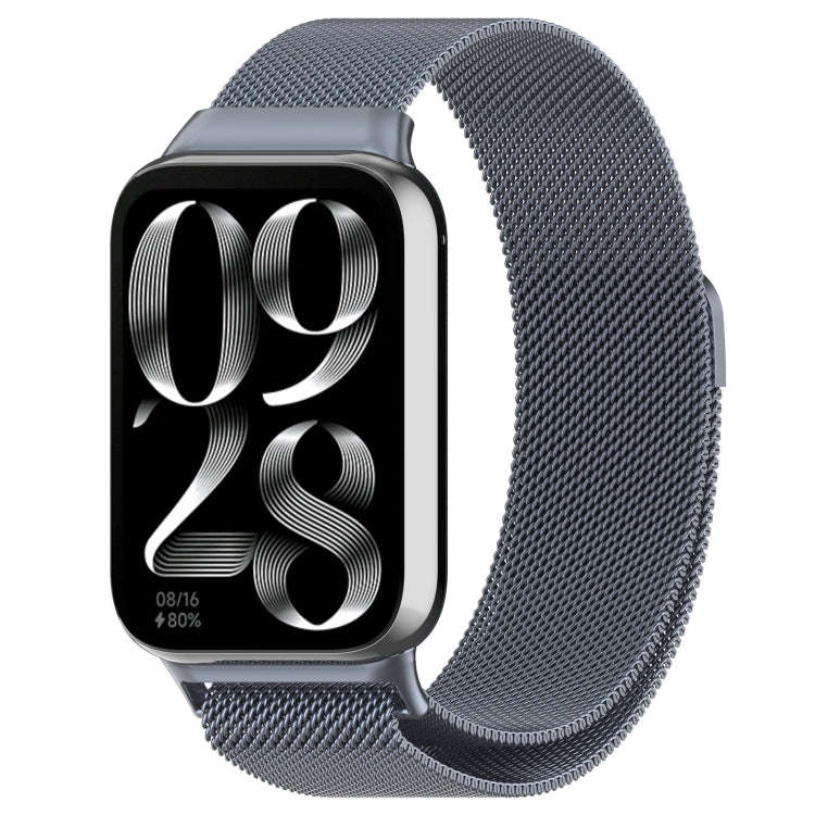For Xiaomi Smart Band 9 Pro / 8 Pro Milan Magnetic Steel Mesh Watch Band(Gray)