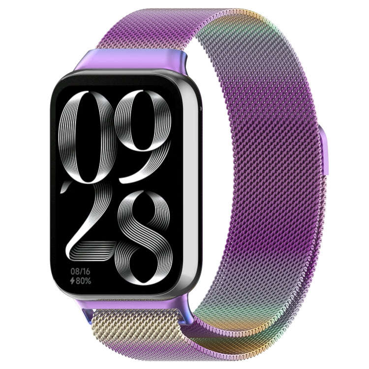 For Xiaomi Smart Band 9 Pro / 8 Pro Milan Magnetic Steel Mesh Watch Band(Colorful)