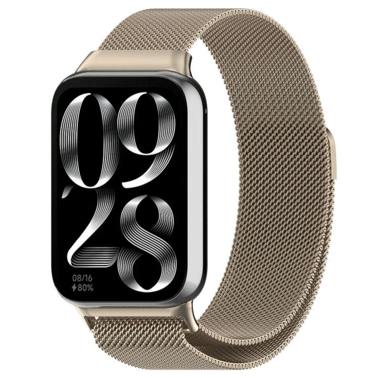 For Xiaomi Smart Band 9 Pro / 8 Pro Milan Magnetic Steel Mesh Watch Band(Starlight Color)