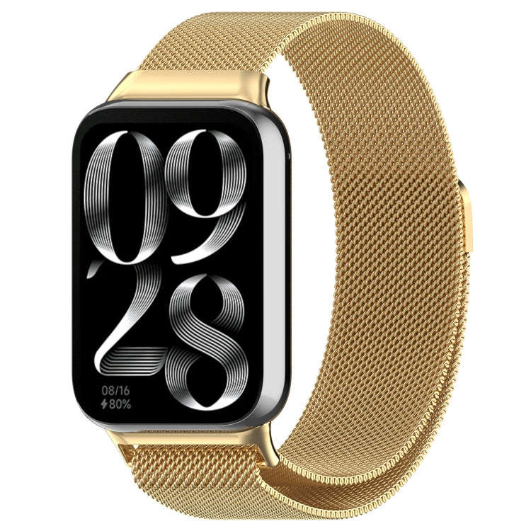 For Xiaomi Smart Band 9 Pro / 8 Pro Milan Magnetic Steel Mesh Watch Band(Gold)