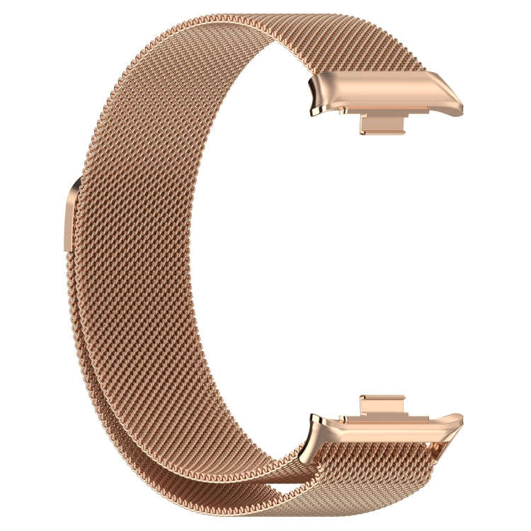 For Xiaomi Smart Band 9 Pro / 8 Pro Milan Magnetic Steel Mesh Watch Band(Rose Gold)