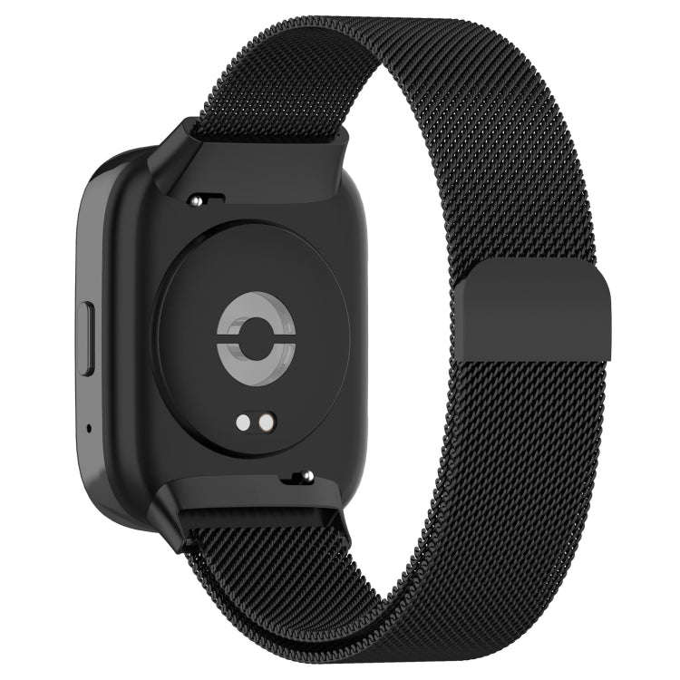 For Redmi Watch 3 Active Milan Magnetic Steel Mesh Watch Band(Black)