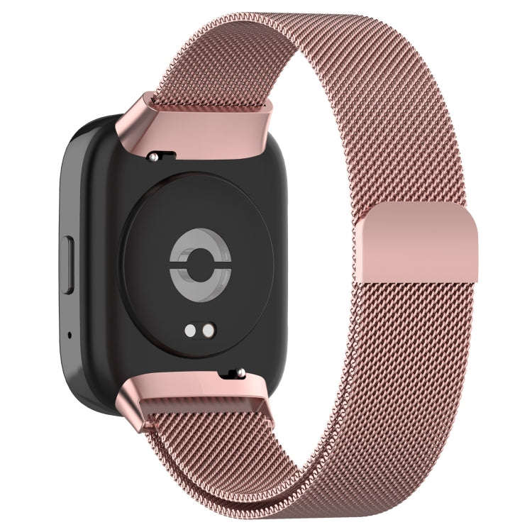 For Redmi Watch 3 Active Milan Magnetic Steel Mesh Watch Band(Pink)
