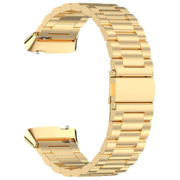 For Redmi Watch 3 Active Three Bead Stainless Steel Metal Watch Band(Gold)