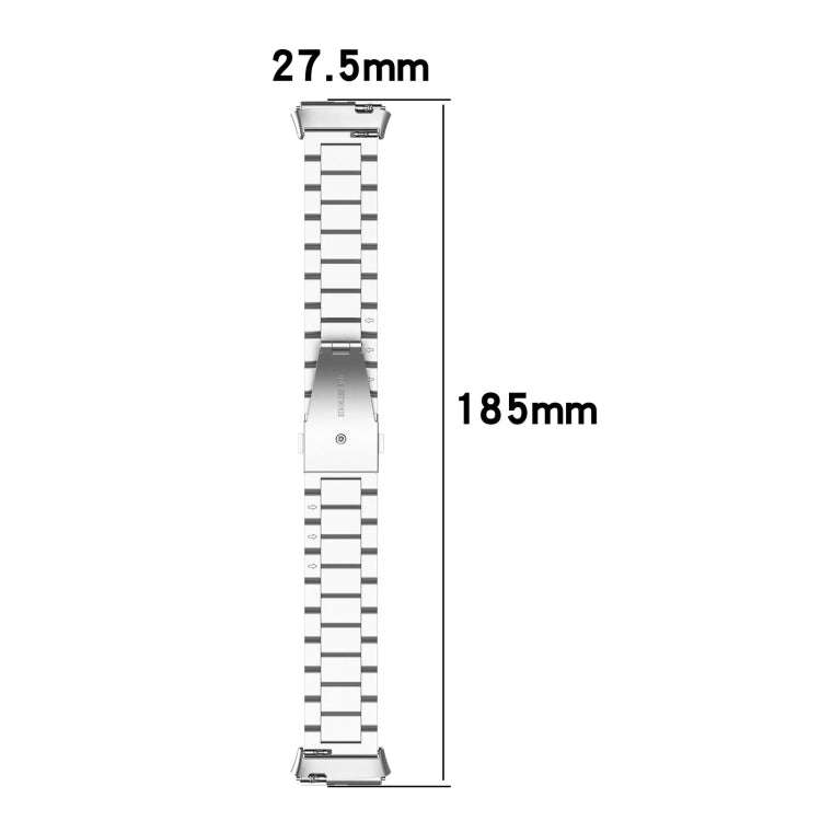 For Redmi Watch 3 Active Three Bead Stainless Steel Metal Watch Band(Gold)
