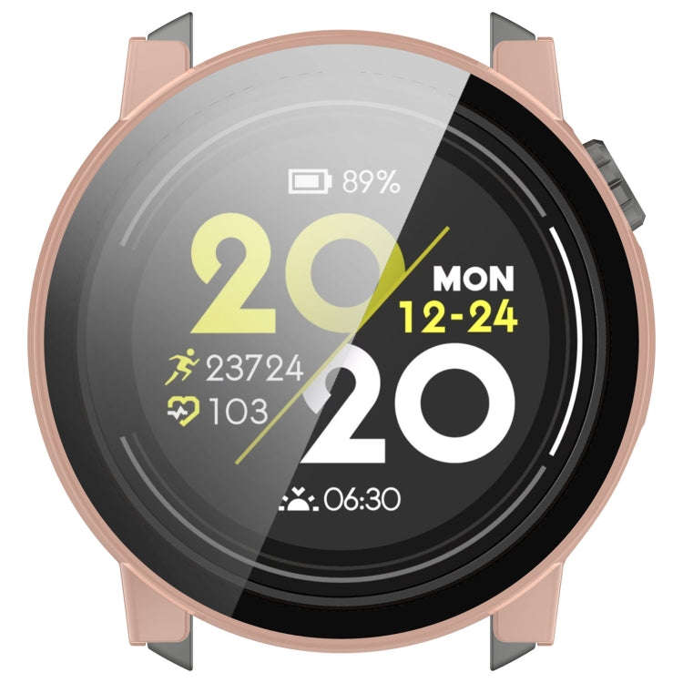 For COROS Pace 3 Shell + Tempered Film Integrated Watch Protective Case(Pink)