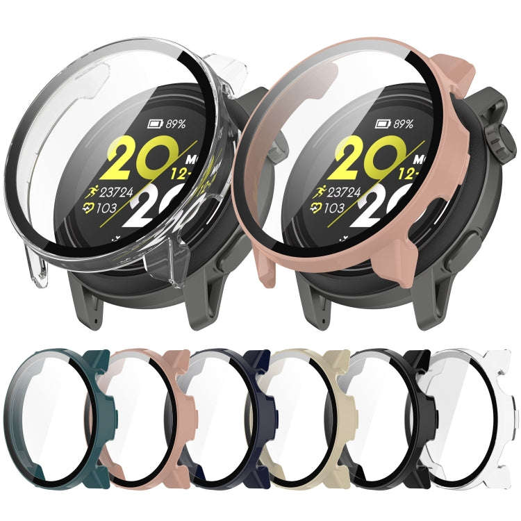 For COROS Pace 3 Shell + Tempered Film Integrated Watch Protective Case(Pink)