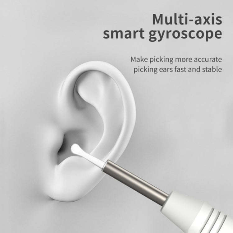 W1 Smart WiFi Ear Pick Cleaning Kit Ear Wax Removal Tool with LED Light(Black)