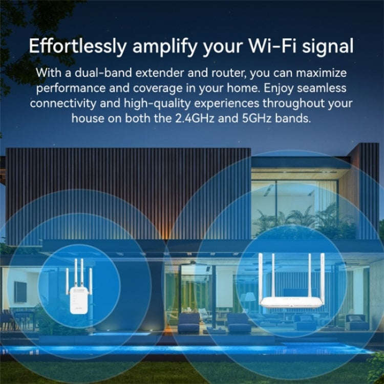 LB-LINK RE1200 1200M Dual Band WiFi Signal Amplifier Booster Wireless Repeater Extender