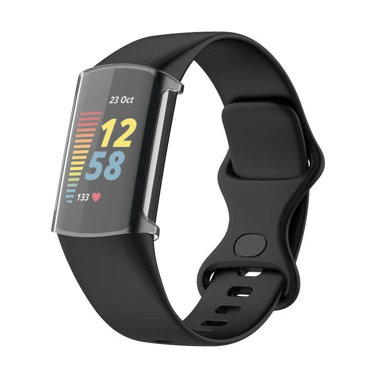 For Fitbit Charge 6 / 5 TPU Shell + Film Integrated Watch Protective Case(Transparent)