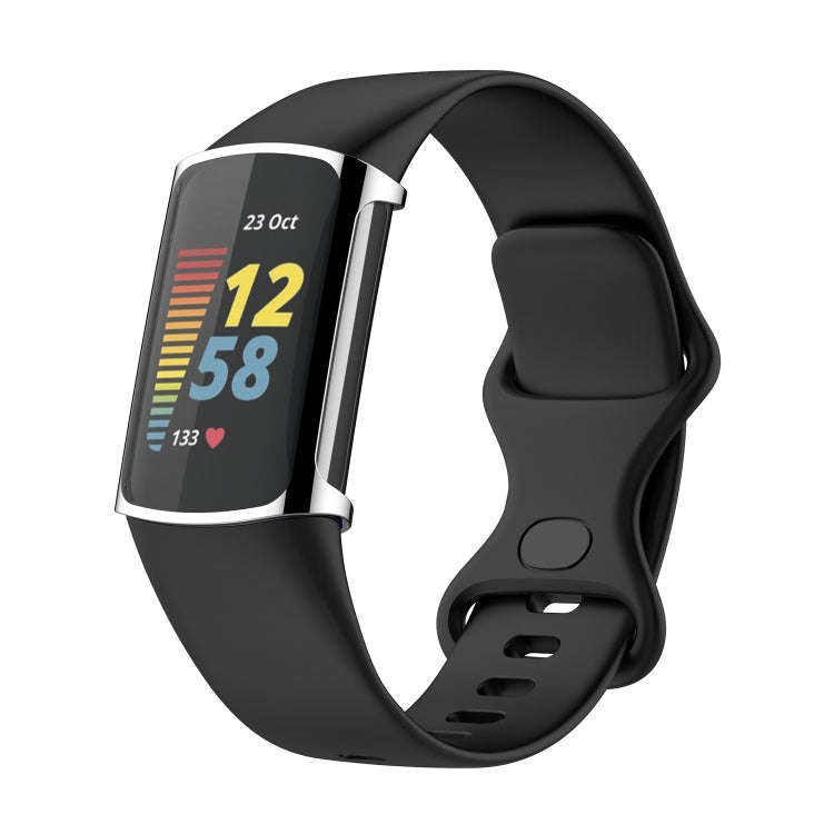 For Fitbit Charge 6 / 5 TPU Shell + Film Integrated Watch Protective Case(White)