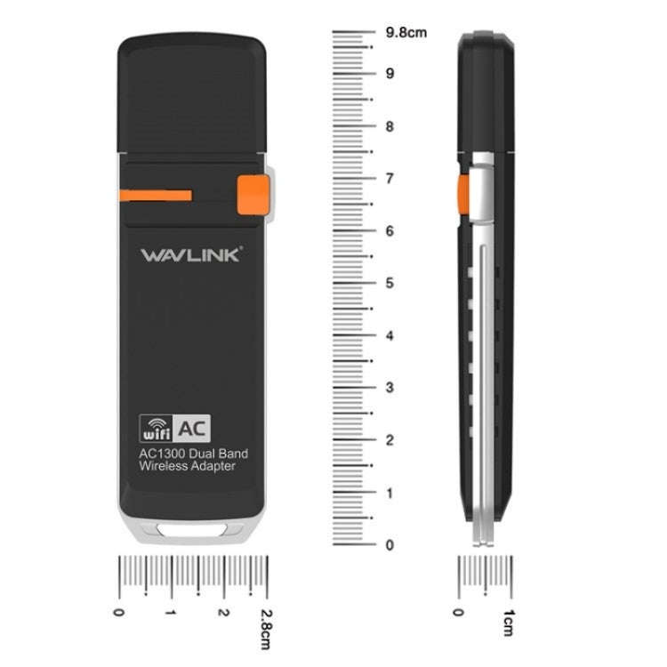 WAVLINK WN688A3D Dual Band Wireless Network Adapter AC1300 Portable USB 3.0 WiFi Dongle