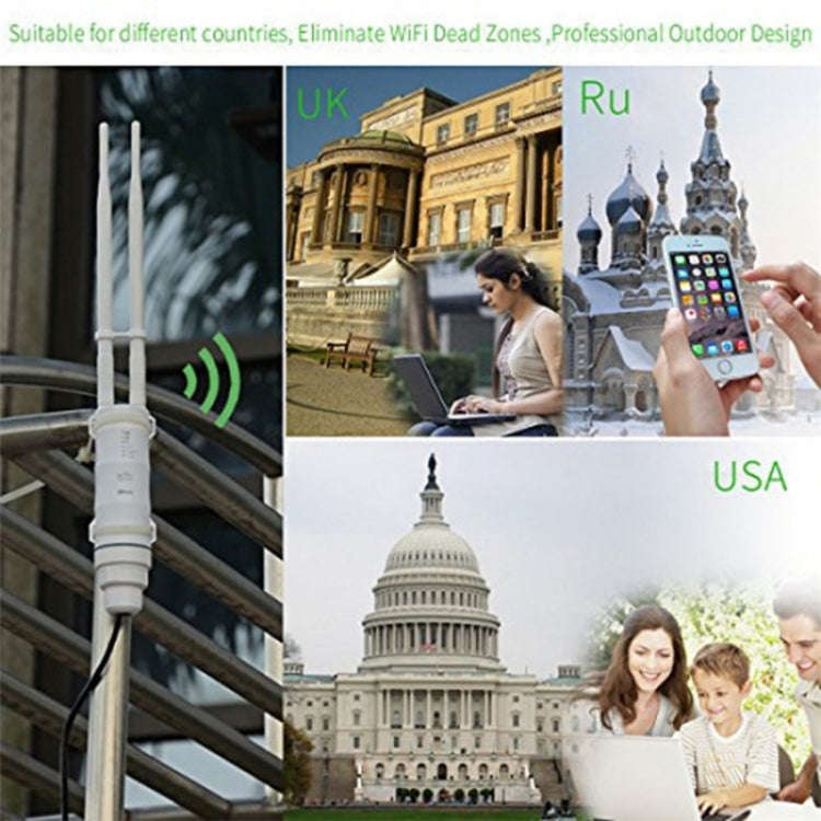 WAVLINK WN570HN2 With PoE Powered WAN/ AP / Repeater Mode 300Mbps Outdoor Router, Plug:EU Plug