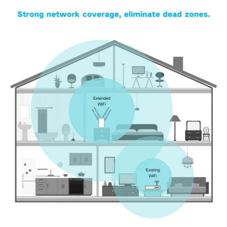 WAVLINK WN579A3 Home WiFi Extender 1200Mbps 2.4GHz / 5GHz Dual Band AP Wireless Router, Plug:EU Plug