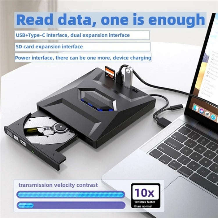 B21-Y 3.0 USB External Mobile Multi-Function 5-in-1 Laptop Type-C DVD Recorder Optical Drive