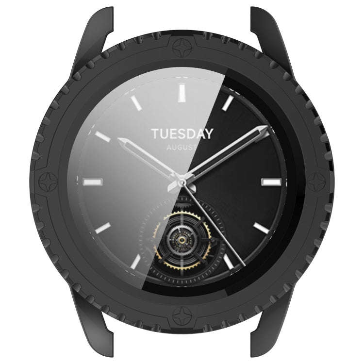 For Xiaomi Watch S3 PC + Tempered Film Integrated Watch Protective Case(Black)