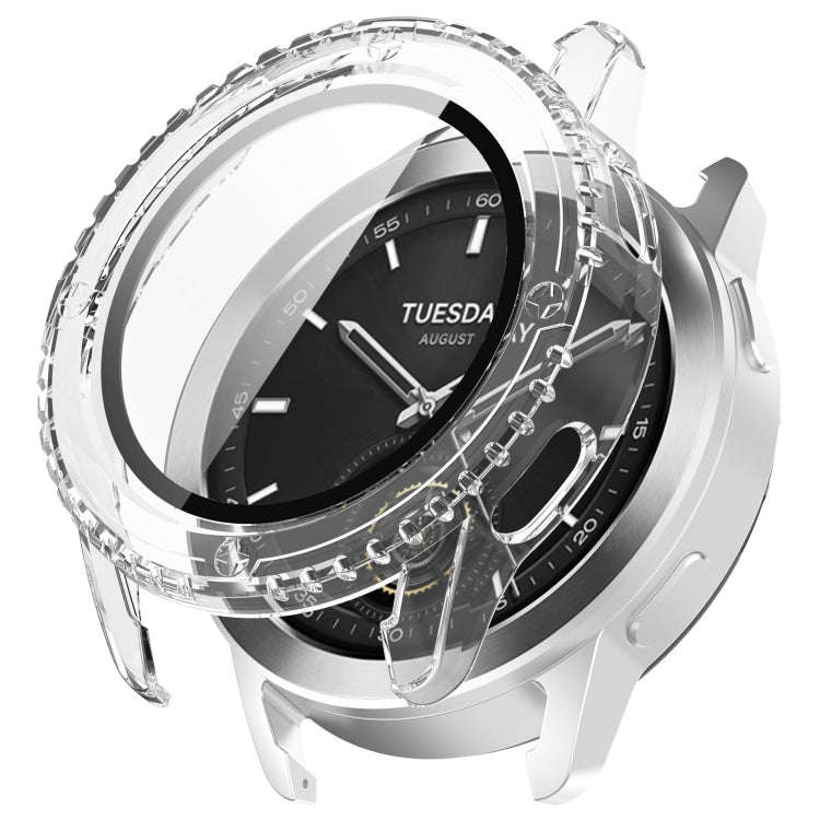 For Xiaomi Watch S3 PC + Tempered Film Integrated Watch Protective Case(Transparent)