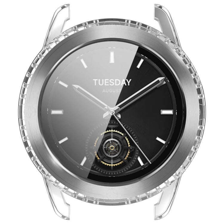 For Xiaomi Watch S3 PC + Tempered Film Integrated Watch Protective Case(Transparent)