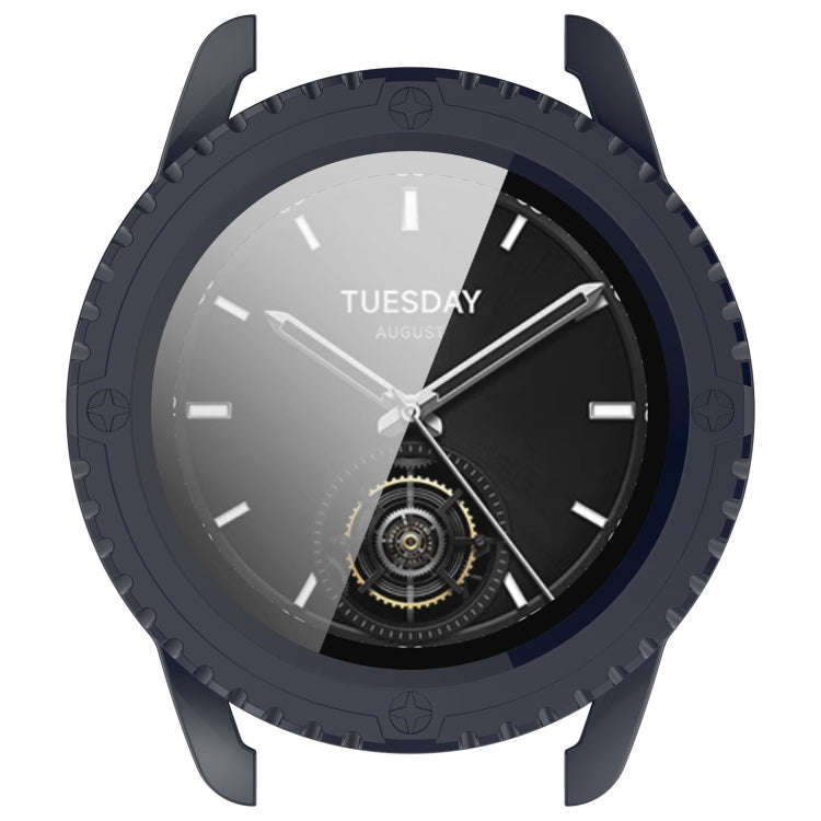 For Xiaomi Watch S3 PC + Tempered Film Integrated Watch Protective Case(Blue)