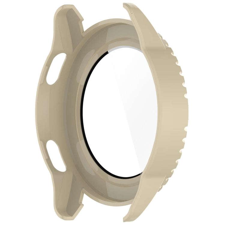For Xiaomi Watch S3 PC + Tempered Film Integrated Watch Protective Case(Beige)